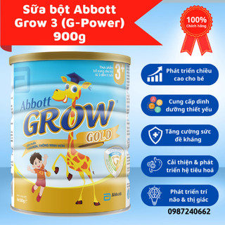 Sữa bột Abbott Grow 3 900g giàu các dưỡng chất và protein chất lượng cao