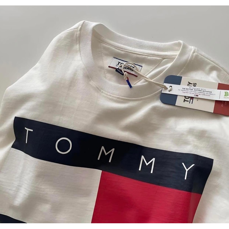 Áo Thun Tommy Hilfiger Chính hãng Basic Cổ Tròn, Hàng Nhập Khẩu Full Tem Tag