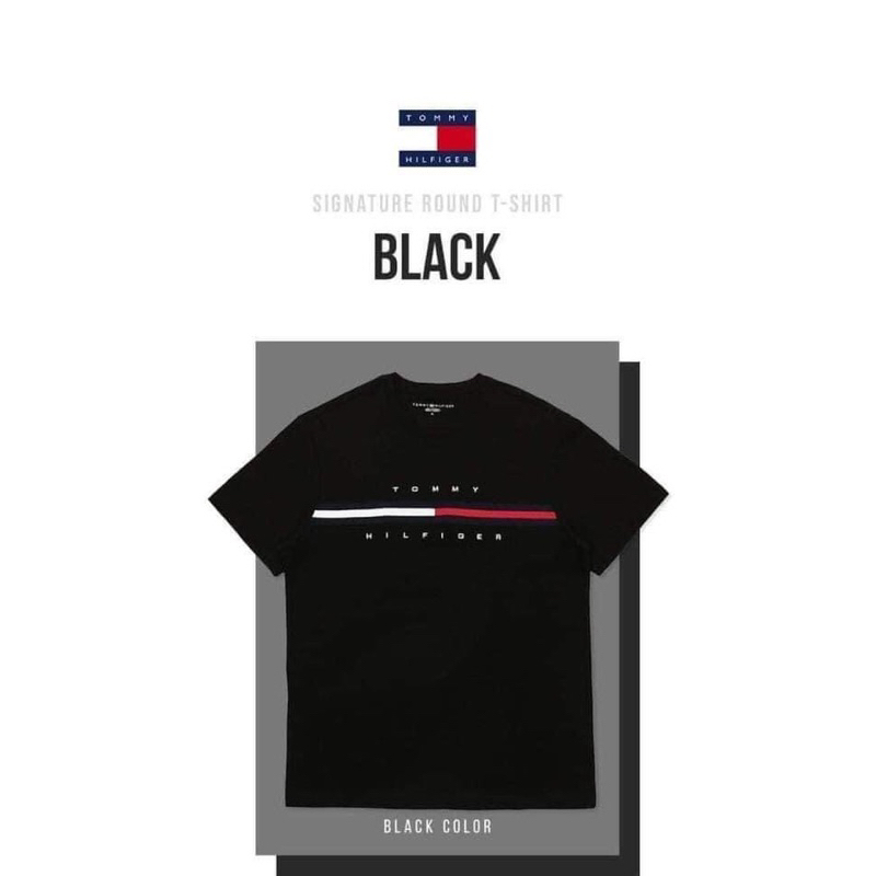 Áo Thun Tommy Hilfiger Chính hãng Basic Cổ Tròn, Hàng Nhập Khẩu Full Tem Tag