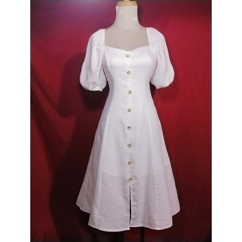 🤩 váy trắng tay phồng