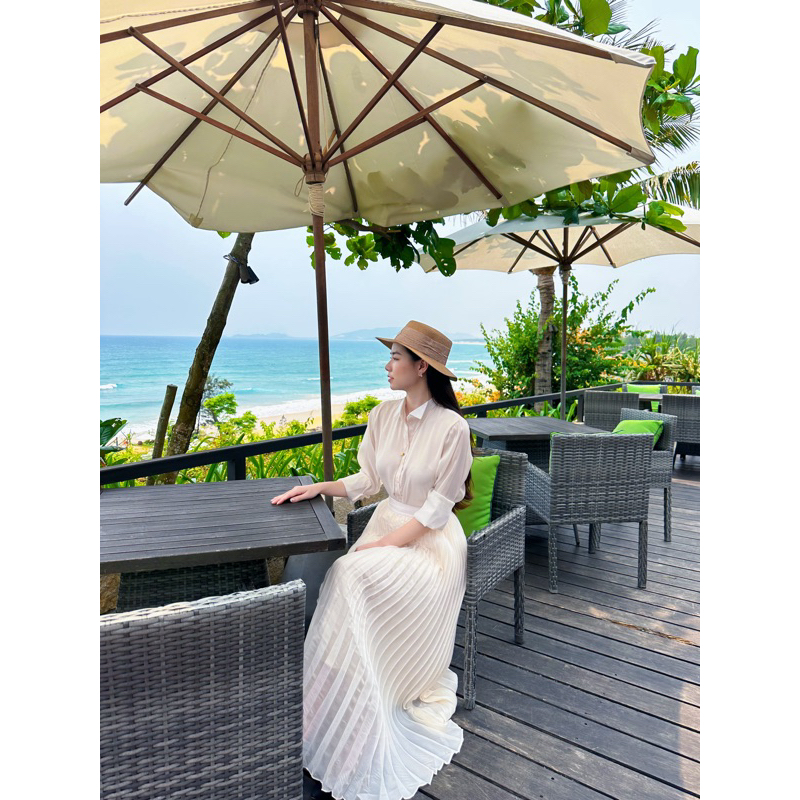 Chân váy dập ly dài BY FELI