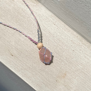Vòng cổ Rose Quartz - Thạch Anh Hồng