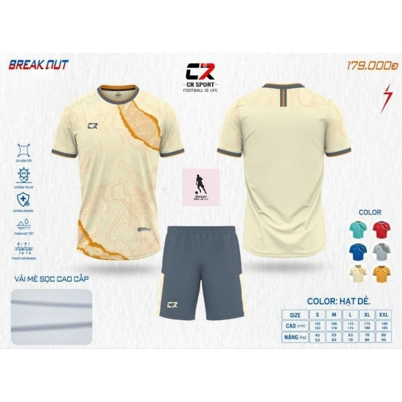 BỘ QUẦN ÁO BÓNG ĐÁ CR BREAKOUT