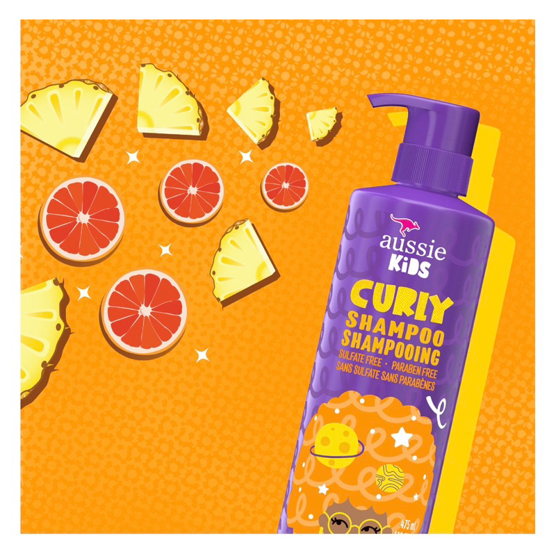 Dầu gội Aussie Kids cho trẻ em tóc xoăn giúp mềm mượt, không rối 485ml hàng Mỹ