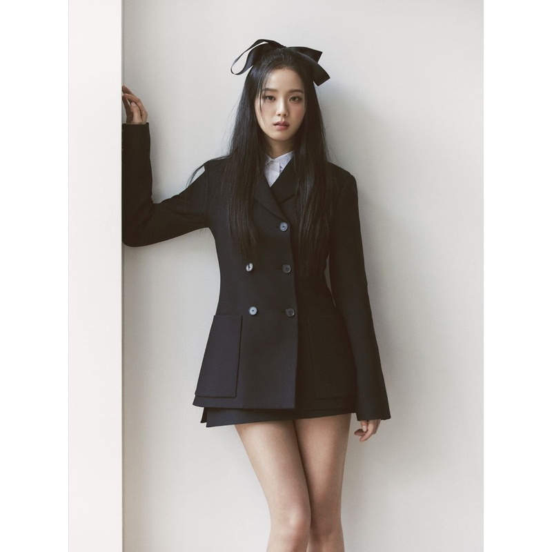 madebyChloé - Áo blazer dáng dài 2 lớp 6 cúc JISOO - Thiết kế cao cấp