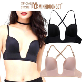  Áo Ngực Chữ U - Áo ngực nữ - bra chữ U mặc hở cổ khoét sâu  chuyên dụng mặc đầm khoét sâu tặng dây trong hở lưng  