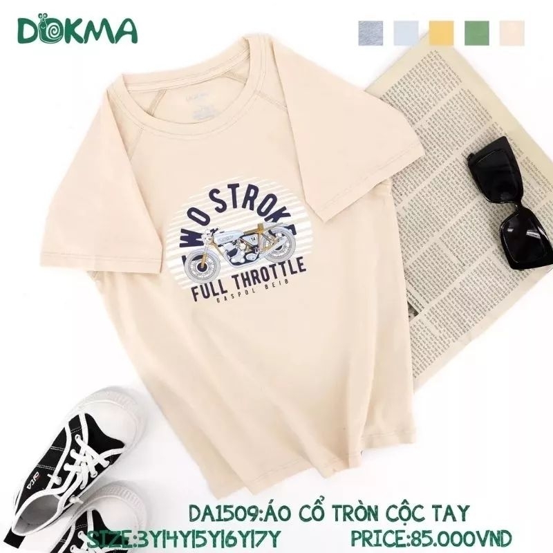Áo cộc tay bé trai Dokma  mã DA1060, DA1509
