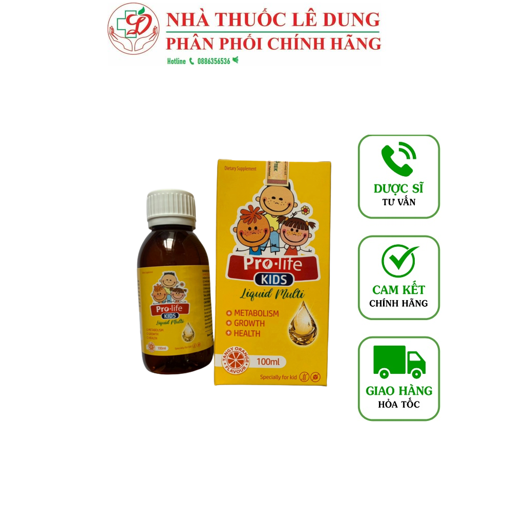 Siro PRO-LIFE KIDS Liquid Multi tăng cường miễn dịch nhập khẩu NEW ZEALAND, 100ML