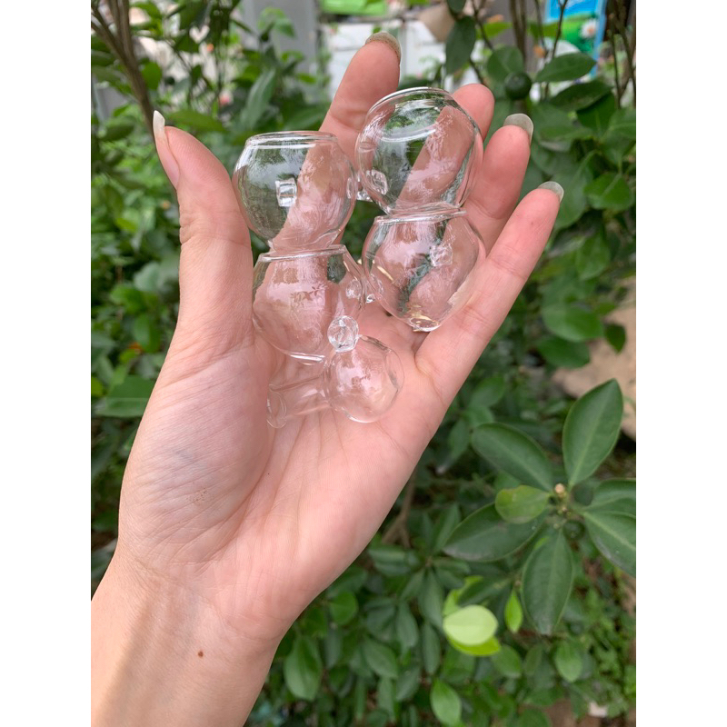 Cóng khuyên thuỷ tinh tàu kèm tai tre tàu