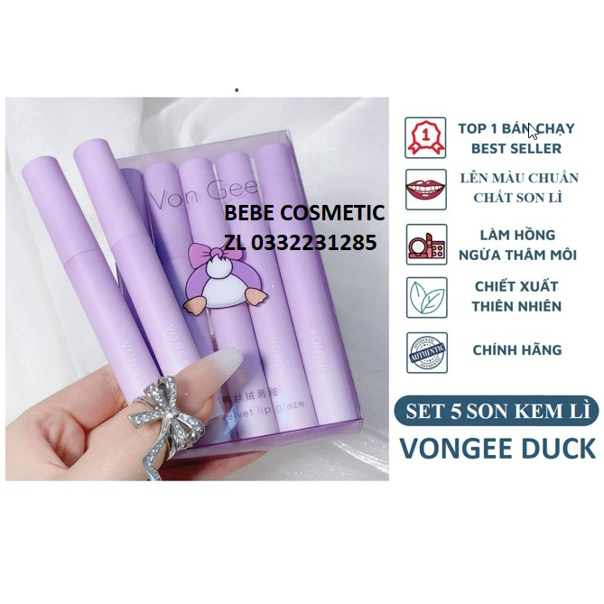 Son VonGee Duck Nội Địa Trung (set 5 cây)