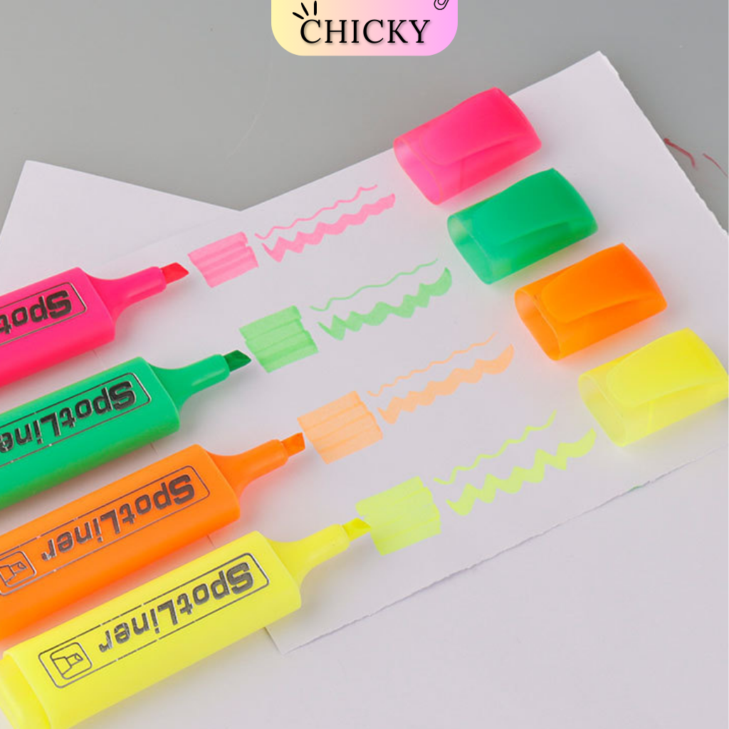 Bút đánh dấu nhớ dòng Chicky bút màu Spotliner nhiều màu nhanh khô cao cấp