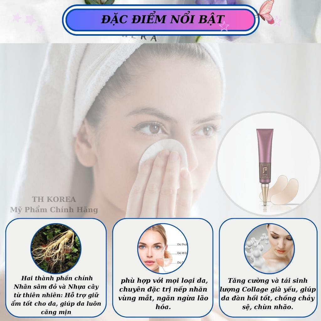 Gói kem chống nhăn và xoá thâm quầng mắt cao cấp Whoo Intensive Wrinkle Concentrate 1ml | BigBuy360 - bigbuy360.vn