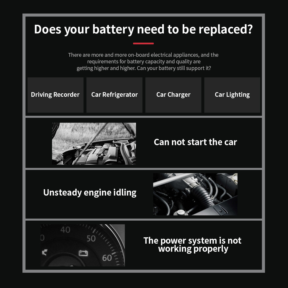 Thiết bị kiểm tra bình ắc quy xe ôtô, xe hơi, xe máy BM550 6V/12V/24V 100-2000 CCA 2Ah-220Ah Kingbolen cao cấp 2023