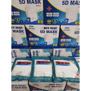 Combo 200c khẩu trang 5d duy ngọc mask màu trắng - ảnh sản phẩm 6