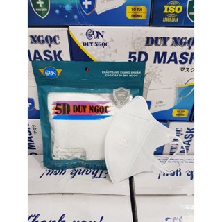 Combo 200c khẩu trang 5d duy ngọc mask màu trắng - ảnh sản phẩm 8