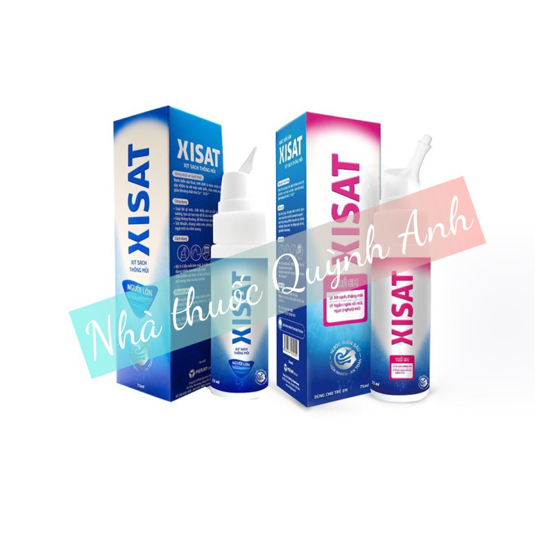 Dung Dịch Nước Biển Sâu Xịt Mũi Giúp Làm Sạch, Thông Mũi Cho Trẻ Em, Người Lớn Xisat (75ml)