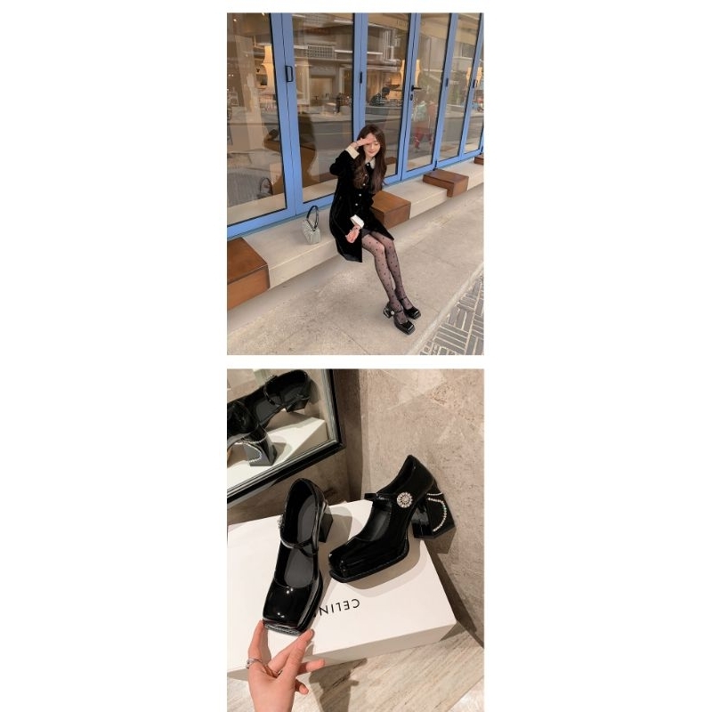 Giầy nữ búp bê xinh xắn đế 9,5 cm