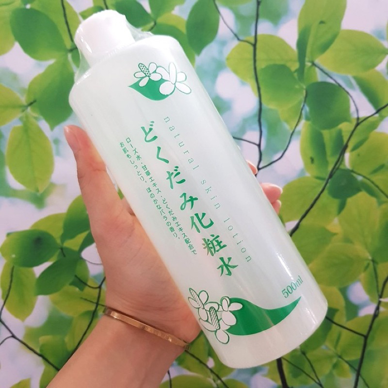 Nước hoa hồng lotion toner diếp cá giảm mụn Dokudami Nhật Bản 500ml