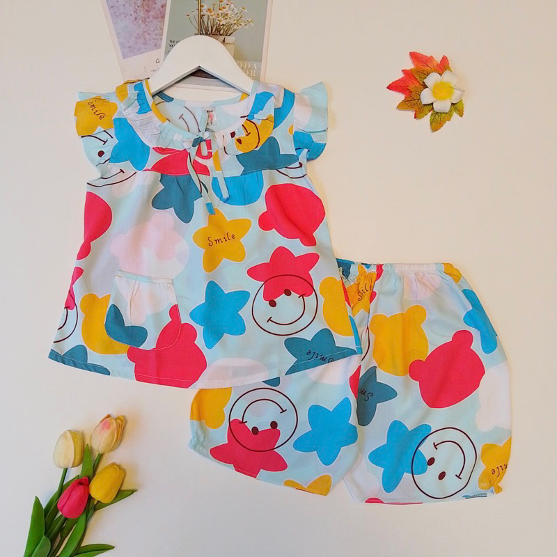 7-26kg Bộ lanh/tole Quần Đùi BÉ GÁI