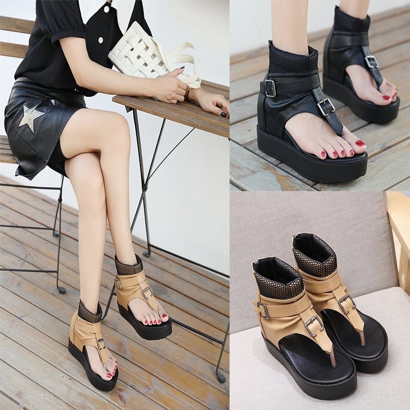 Giầy da nữ xỏ ngón đế 11cm