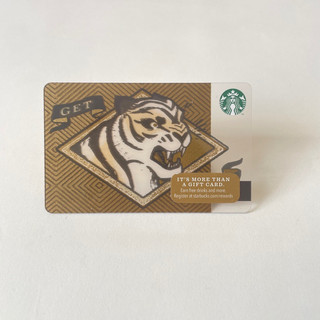 2717d thẻ starbucks nhựa us 2014 get 'em tiger, thẻ có trầy
