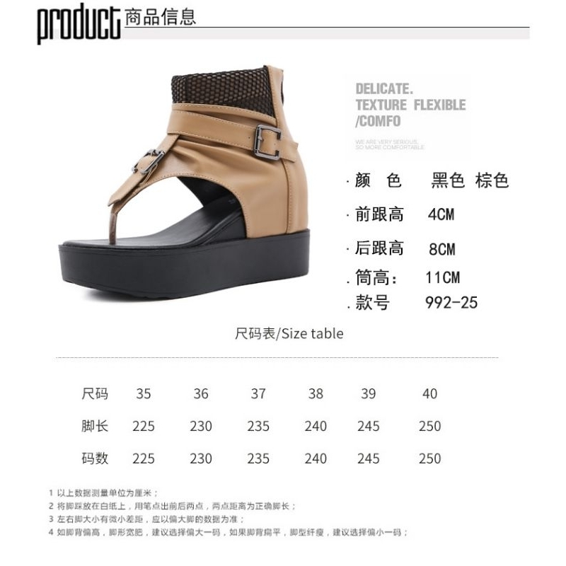 Giầy da nữ xỏ ngón đế 11cm