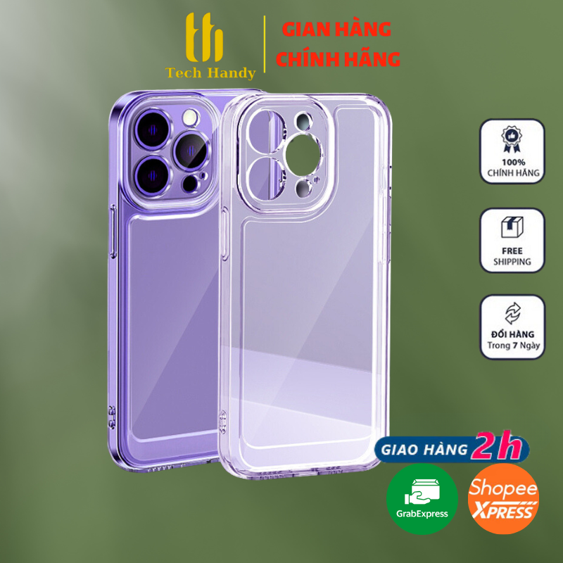 Ốp lưng iphone trong suốt chống sốc 6 7 8Plus X Xsmax 11 11Promax 12Promax 13 13Promax 14 14Plus 14 Promax Tech Handy