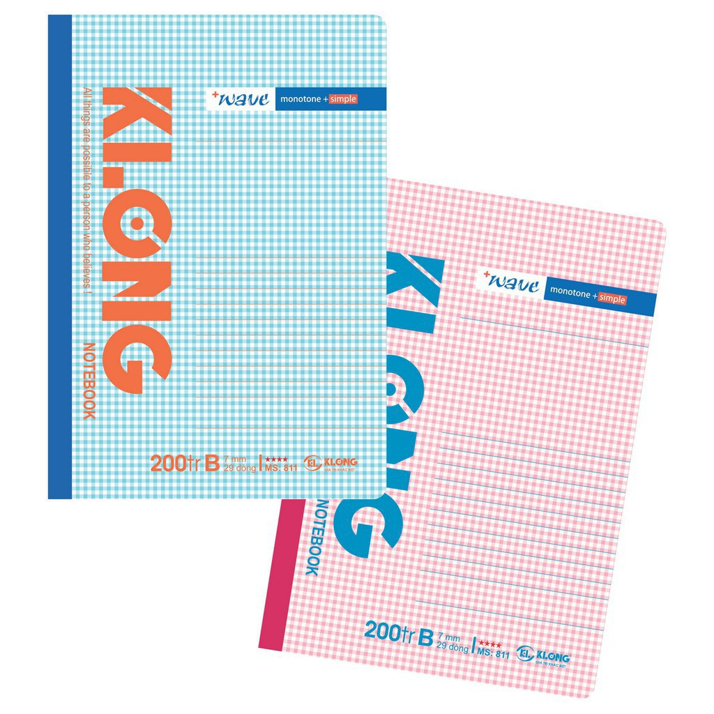 Vở Kẻ Ngang KLONG Wave - MS:811 (200 Trang)