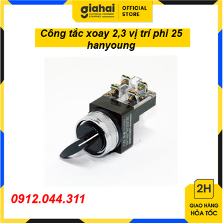 Công tắc xoay 2,3 vị trí phi 25 hanyoung tbd142