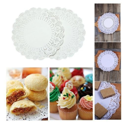 Xấp 100 tờ giấy ren trang trí, lót bánh kem, bánh rau câu, bông lan