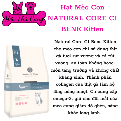 Hạt Mèo Con NATURAL CORE C1 BENE Kitten 400g-YÊU THÚ CƯNG