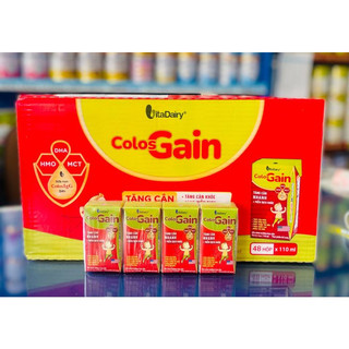 Thùng 48 hộp sữa bột pha sẵn colos gain 110ml