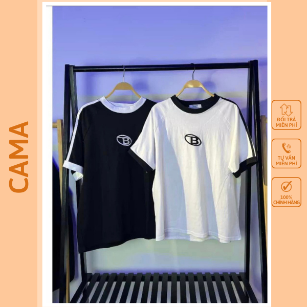 Áo Thun Nữ Baby Tee 3 Sọc Thêu Chữ B Chất Cotton Khô 3158 Kèm Túi Zip Phong Cách Hàn Quốc Camastore M906