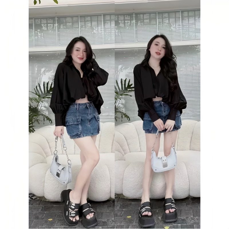 SƠMI BỒNG 2 LỚP TAY DÀI
