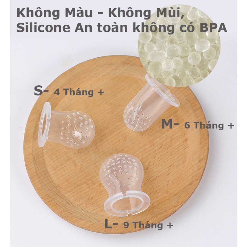 Núm nhai thay thế cho túi nhai ăn dặm cho bé (giá 1c)