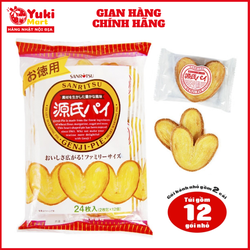 Bánh bơ nướng Sanritsu Genji Pie gói 24 cái