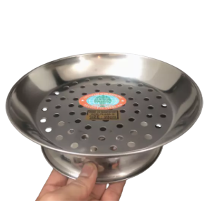 Vĩ hấp-rổ hấp-Xửng hấp chân trụ inox cao cấp size 20cm-->26cm