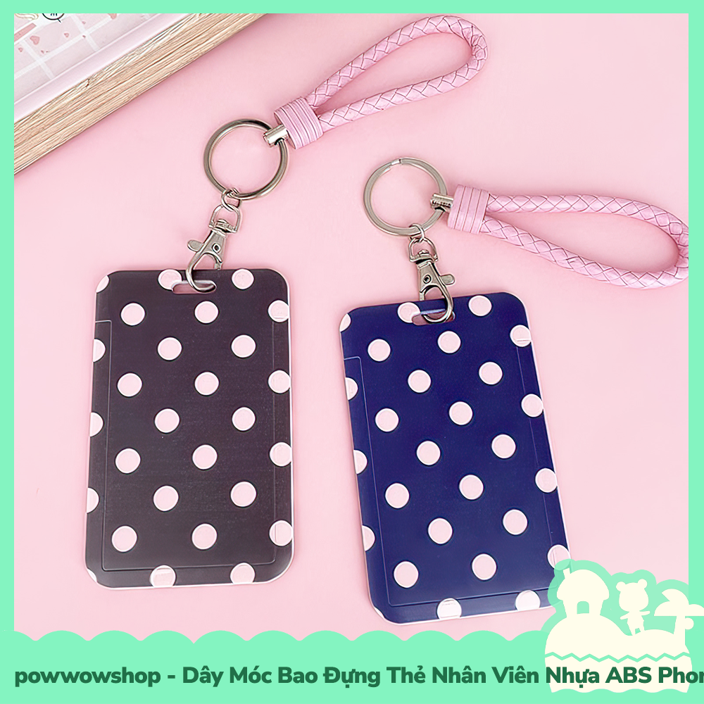 [Sẵn VN - Hỏa Tốc] Dây Móc Bao Đựng Thẻ Nhân Viên Dọc Nhựa ABS Phong Cách Cổ Điển Da Beo Leopard Thú Vị