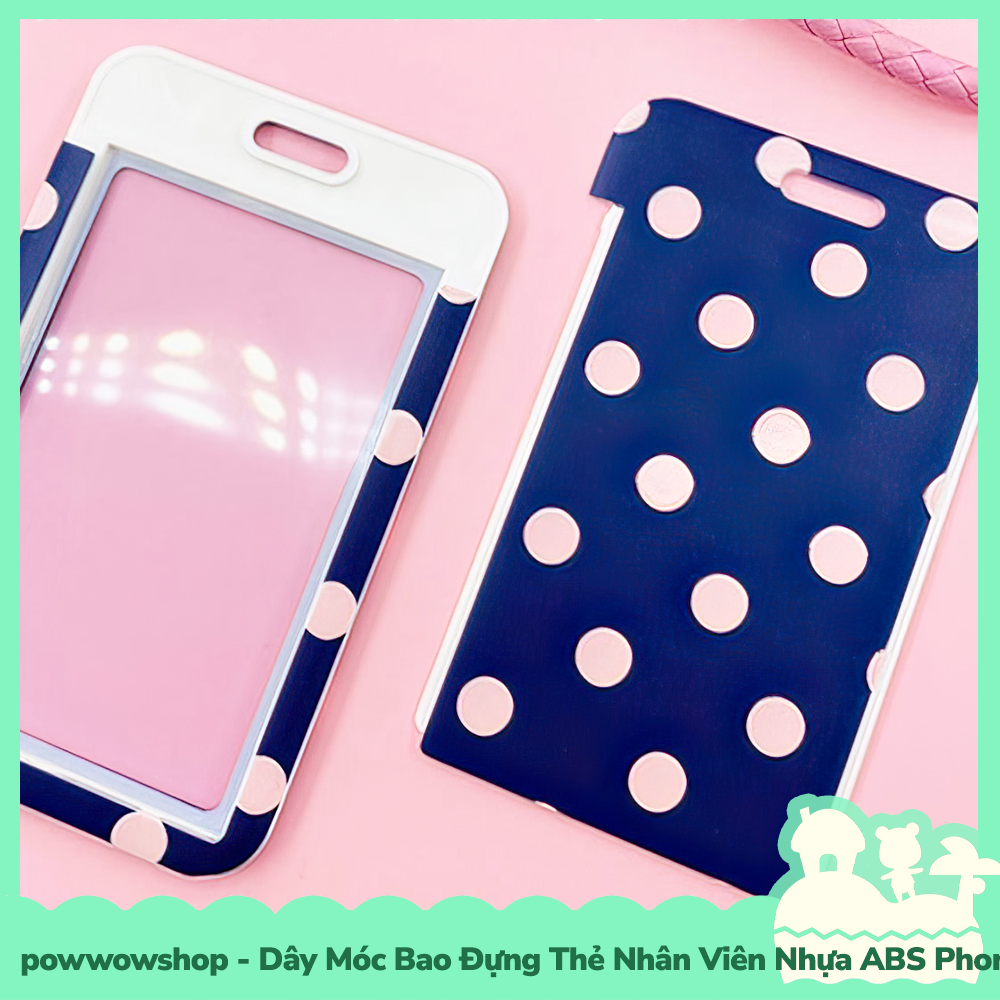 [Sẵn VN - Hỏa Tốc] Dây Móc Bao Đựng Thẻ Nhân Viên Dọc Nhựa ABS Phong Cách Cổ Điển Da Beo Leopard Thú Vị