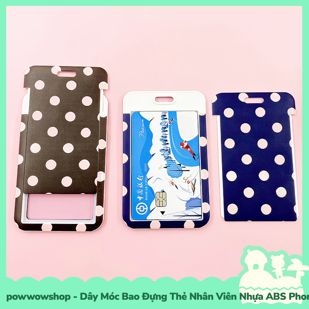 [Sẵn VN - Hỏa Tốc] Dây Móc Bao Đựng Thẻ Nhân Viên Dọc Nhựa ABS Phong Cách Cổ Điển Da Beo Leopard Thú Vị