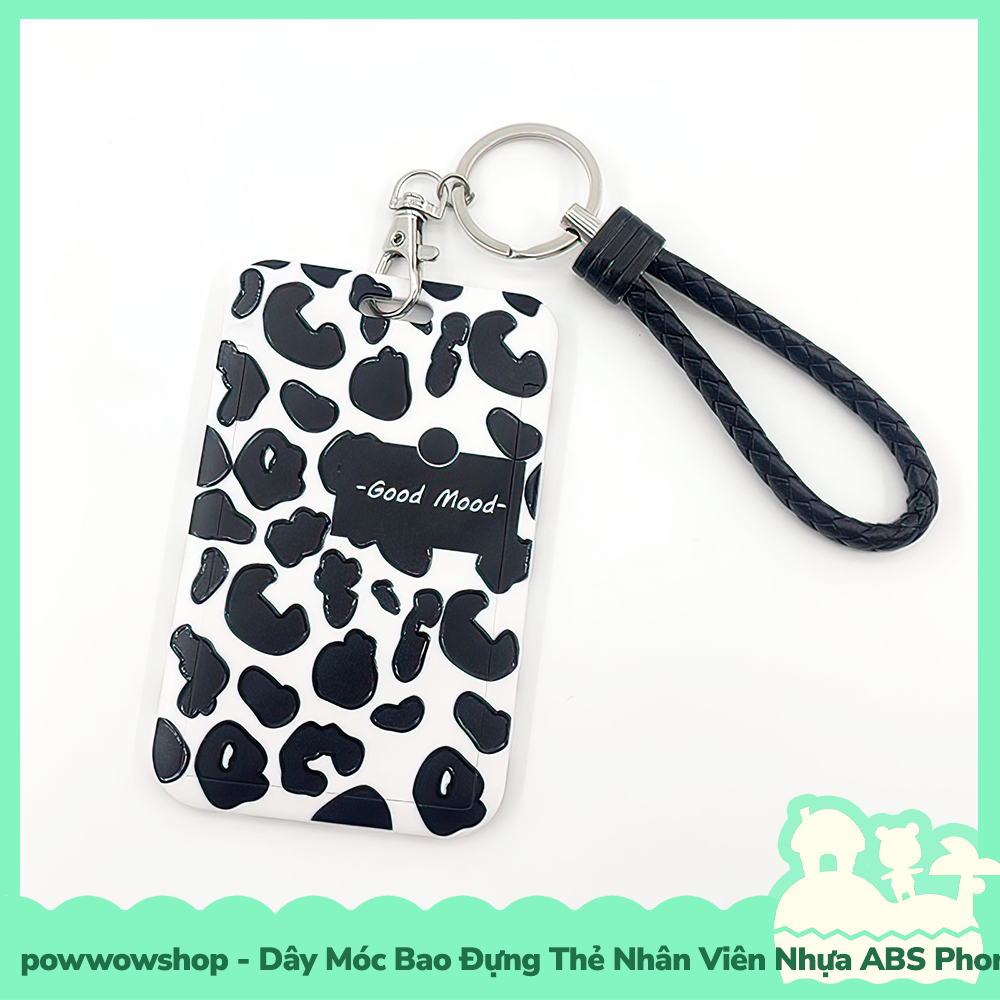 [Sẵn VN - Hỏa Tốc] Dây Móc Bao Đựng Thẻ Nhân Viên Dọc Nhựa ABS Phong Cách Cổ Điển Da Beo Leopard Thú Vị