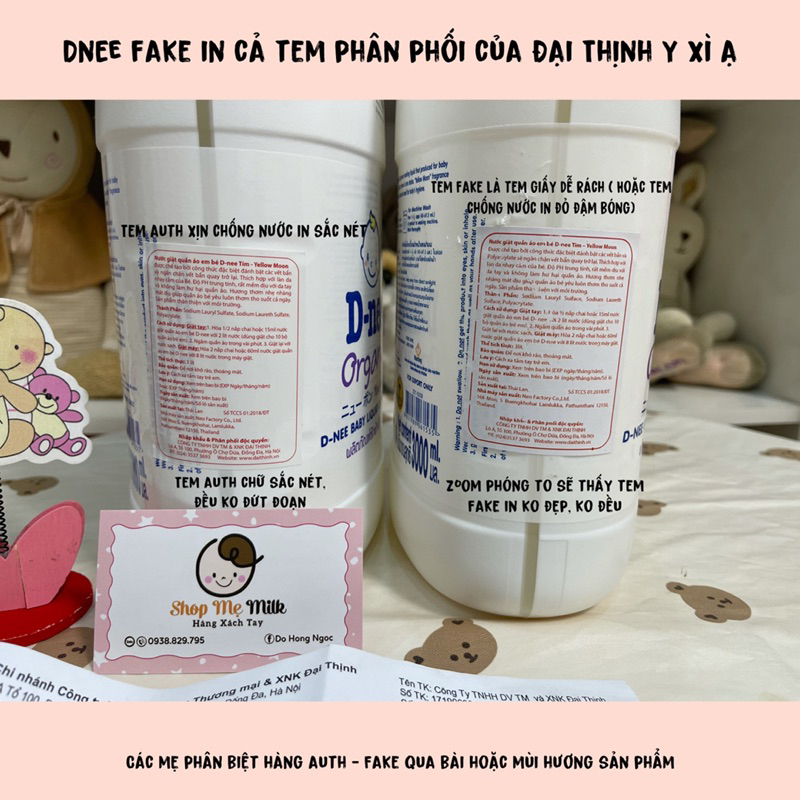 Nước giặt xả Dnee Thái Lan 3 lít chính hãng kèm tem phụ ĐT🌸👶🏻 🎁