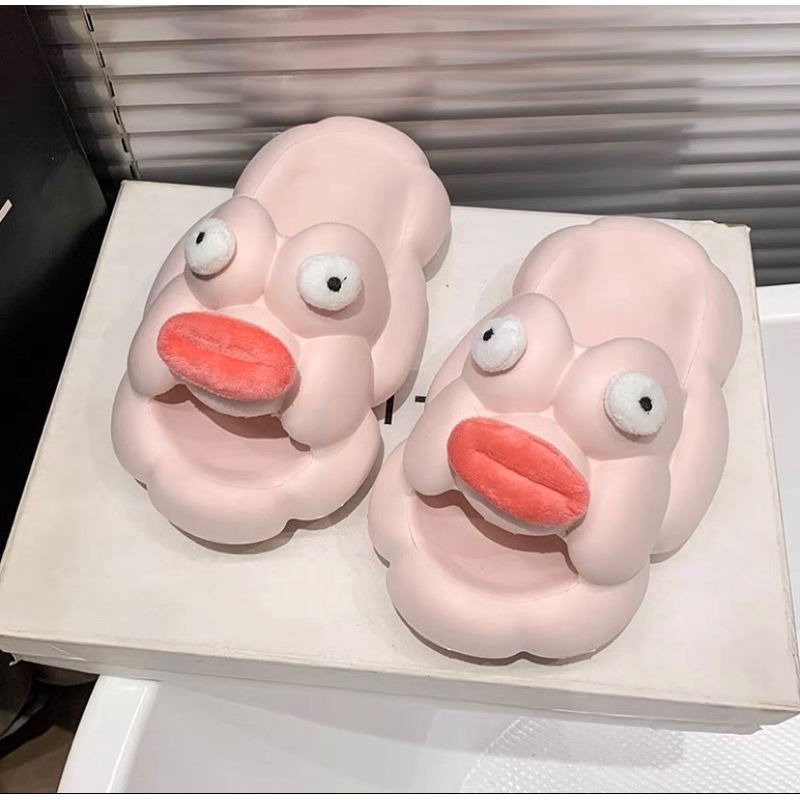 Dép đôi môi căng mọng, dép sandal nữ, dép mỏ hỗn xì tin