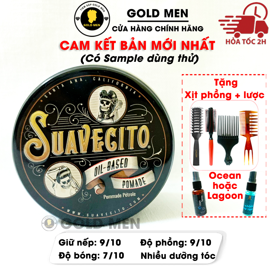 Sáp vuốt tóc Suavecito Oil Based Pomade + Tặng quà