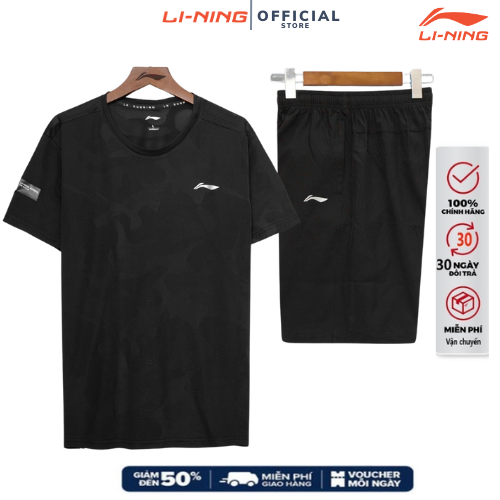 Bộ thể thao chạy bộ nam lining, bộ tập gym nam lining mẫu mới nhất năm nay chất thông hơi siêu mát | BigBuy360 - bigbuy360.vn