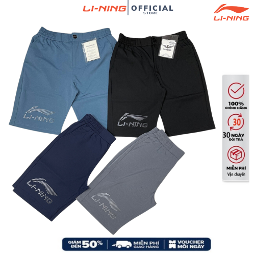 Quần đùi nam, Lining hàng xuất, quần thể thao nam lining mẫu mới nhất.