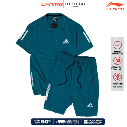 Bộ thể thao tập gym nam lining mẫu mới nhất năm nay, sét thể thao mùa hè chất thun lạnh cực mát siêu lạnh | BigBuy360 - bigbuy360.vn