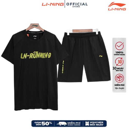 bộ thể thao nam,Bộ nam hè chất thun lạnh cực mát, set thể thao nam lining mẫu mới nhất năm 2023.