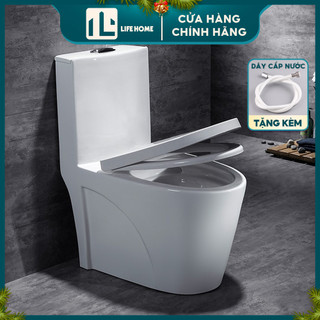 Bồn cầu liền khối giá rẻ công nghệ men Nano chống bám bẩn và diệt khuẩn LIFE HOME