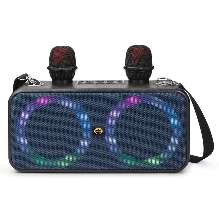 Loa Bluetooth Karaoke M101 Kèm 2 Mic Không Dây, Âm Thanh Cực Hay, Công Suất Khủng, Đèn LED Siêu Đẹp
